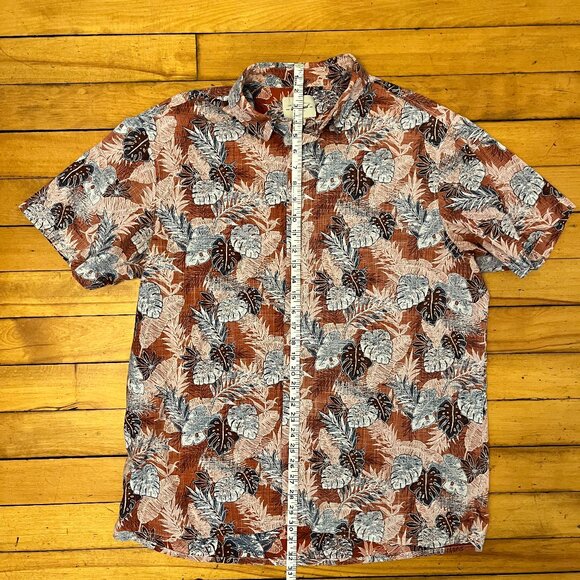 RedHead Tropical Short Sleeve Casual Button Down Shirt, Size XL - Picture 7 of 9